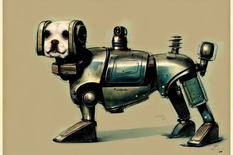 Image similar to ( ( ( ( ( 1 9 5 0 s retro future robot android dog. muted colors. ) ) ) ) ) by jean - baptiste monge!!!!!!!!!!!!!!!!!!!!!!!!!!!!!!