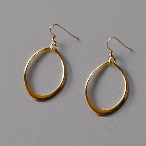 Image similar to hyperrealistic futuristic earrings