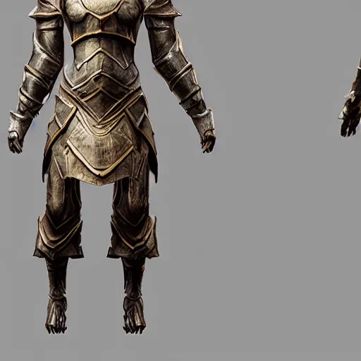 Image similar to morrowind concept art armor render ultra unreal engine 5