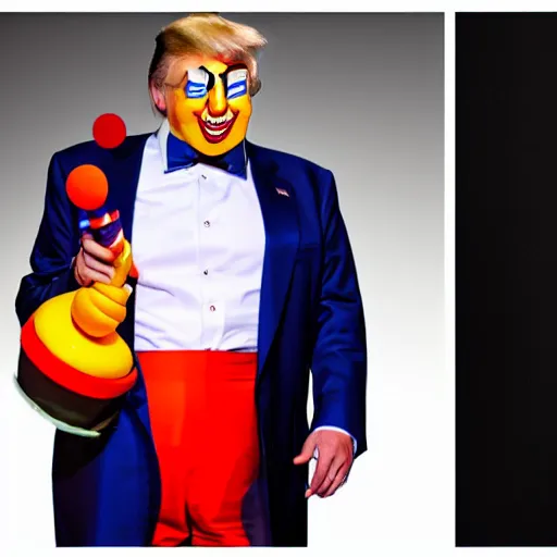 Image similar to donald trump as a clown