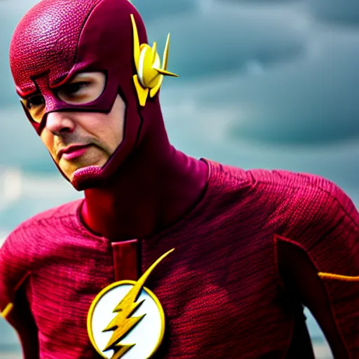 Image similar to adam scott as the flash, photo, detailed, 4 k