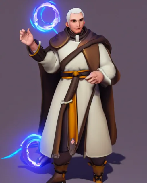 Prompt: catholic priest playable hero character in overwatch