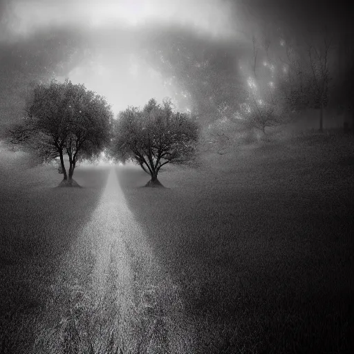 Image similar to surreal dream, award winning black and white photography