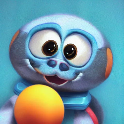 Image similar to photo realistic, high detail portrait of gumball