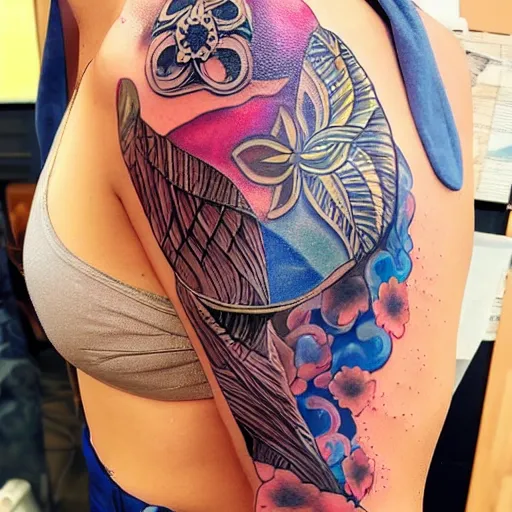 Image similar to art piece from tatoo artist moana best 2 0 1 9 by