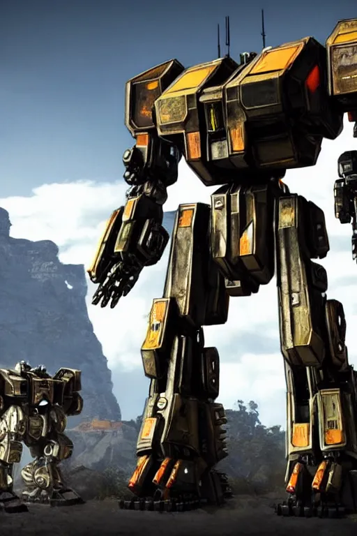 Image similar to cinematic still in mechwarrior _ 2, intricate ornate humanoid mecha warrior,