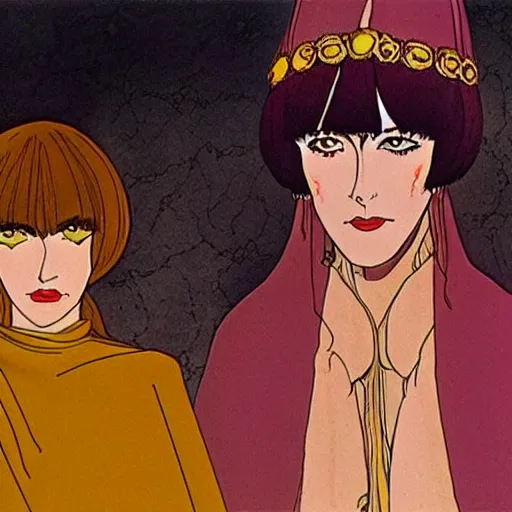 Image similar to a scene from the film belladonna of sadness