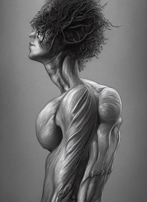 Image similar to a hyper detailed upper body portrait of ellen ripley : : 1 0 beginning a transformation into a xenomorph : : 5, by tom bagshaw, by zdzisław beksinski, trending on artstation