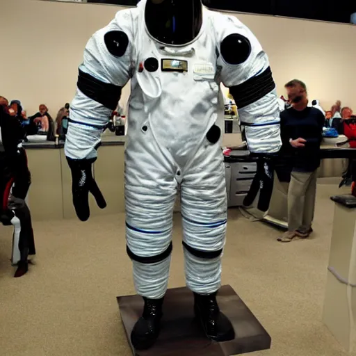 Prompt: A spacesuit made of carbon fiber