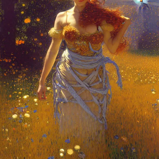 Image similar to portrait of a female cow woman wearing a dress. furaffinity farm fantasy highly detailed painting by gaston bussiere craig mullins jc leyendecker gustav klimt artgerm greg rutkowski john berkey, bergey, craig mullins, ruan jia, raymond swanland, jeremy mann, tom lovell, alex malveda