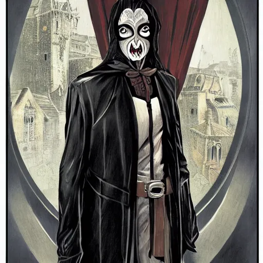 Image similar to christof romuald, vampire the masquarade redemption, art by stephen bliss