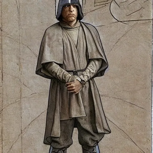 Image similar to luke skywalker by leonardo da vinci