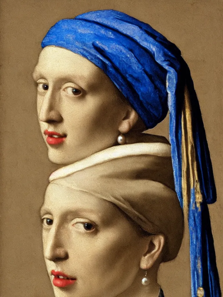 Image similar to Nicholas Cage with a Pearl Earring by Johannes Vermeer