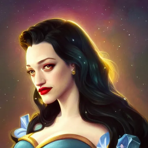 Prompt: Kat Dennings with dark hair as Sailor Moon, western, D&D, fantasy, intricate, elegant, highly detailed, digital painting, artstation, concept art, matte, sharp focus, illustration, art by Artgerm and Greg Rutkowski and Alphonse Mucha