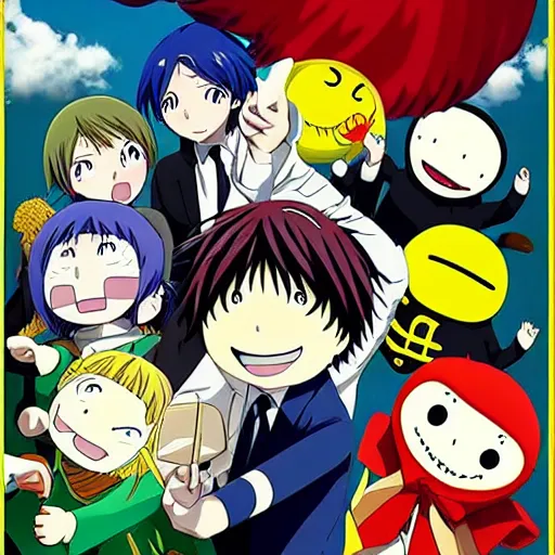 Prompt: assassination classroom anime poster