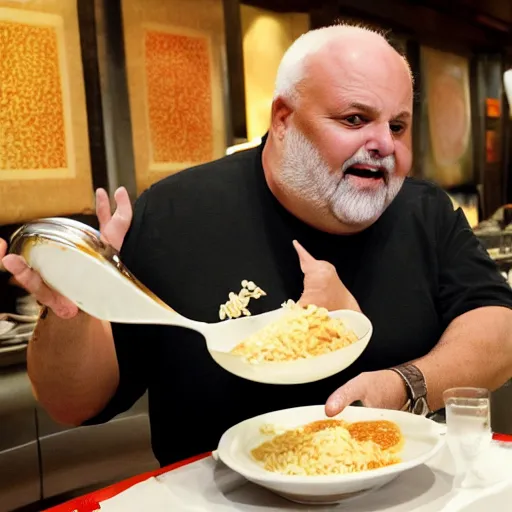 Image similar to gerry scotti eating rice while flying