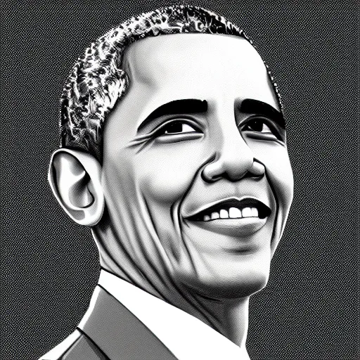 Prompt: Minimalist line art of Barack Obama