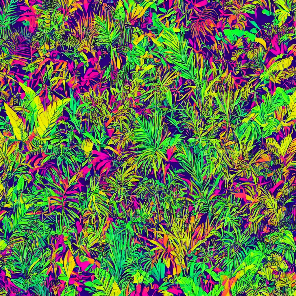 Prompt: psychedelic jungle