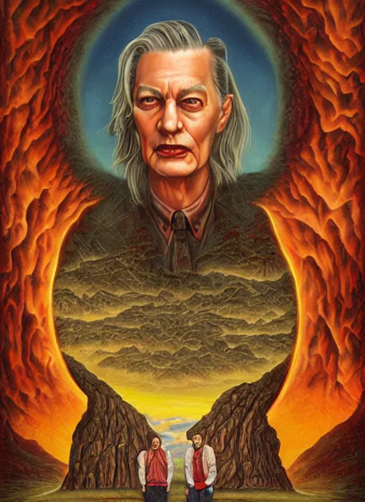 Prompt: twin peaks movie poster art by mark garro