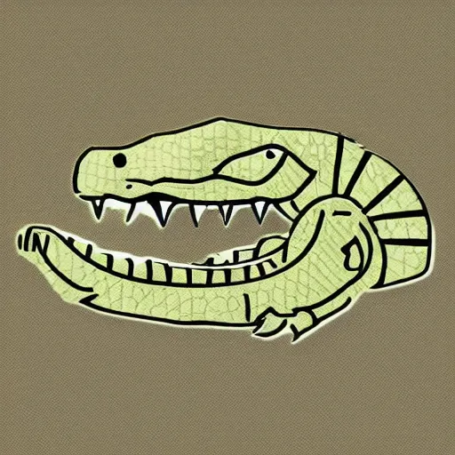 Prompt: crocodile logo