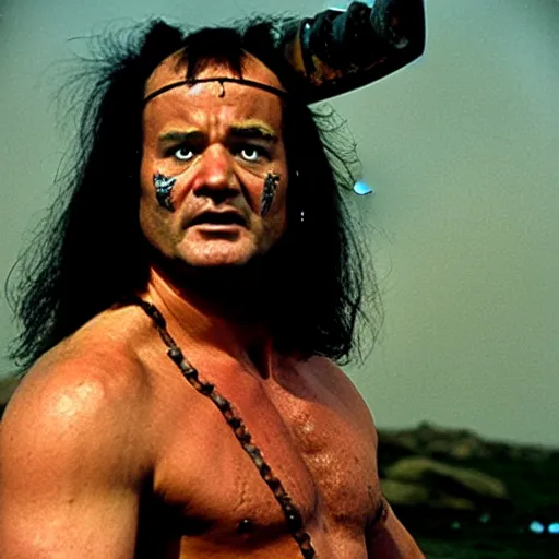 Prompt: bill murray as conan the barbarian