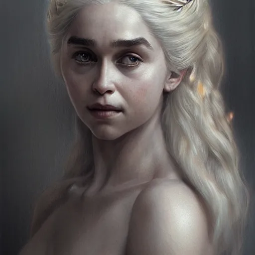 Image similar to full figure ultra realistic illustration, daenerys targaryen, intricate, elegant, highly detailed, digital painting, artstation, concept art, smooth, sharp focus, illustration, art by artgerm and greg rutkowski and alphonse mucha