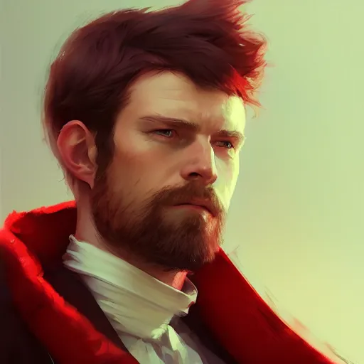 Image similar to portrait of red hugh o'donnell, king of tyrconnell 4 k, concept art, by wlop, ilya kuvshinov, artgerm, krenz cushart, greg rutkowski, pixiv. cinematic dramatic atmosphere, sharp focus, volumetric lighting, cinematic lighting, studio quality