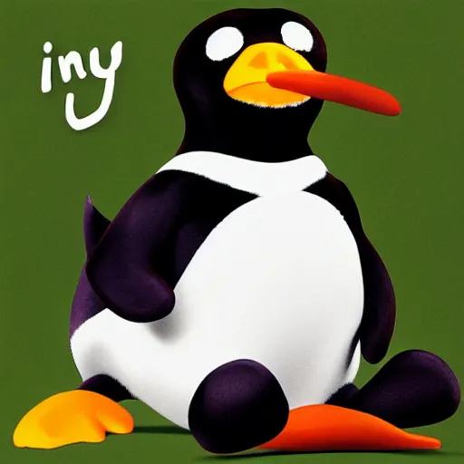 Image similar to pingu in the style of globi