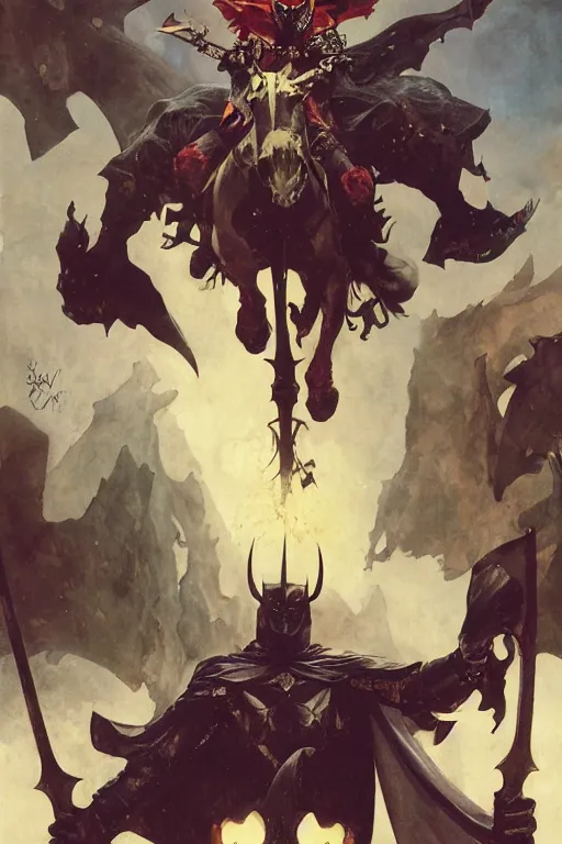 Image similar to huge gunter schlierkamp as demon king wearing cape and black armour, alex ross, jack kirby, sergey kolesov, jason fabok, lawrence alma tadema, norman rockwell, greg staples, rick berry, jeremy mann