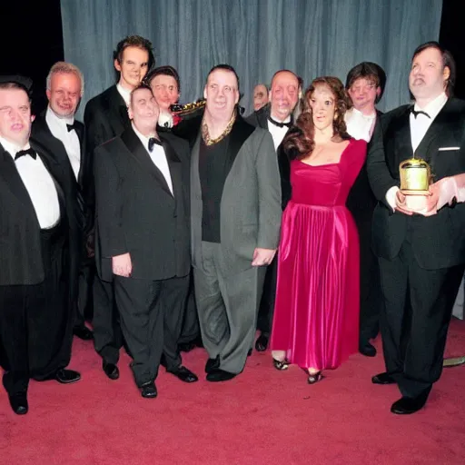 Prompt: the sopranos music opening night award - winning photography full cast curtain call