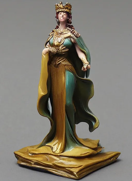 Prompt: Image on the store website, eBay, 80mm Resin figure model of a lady, queen of Roma.