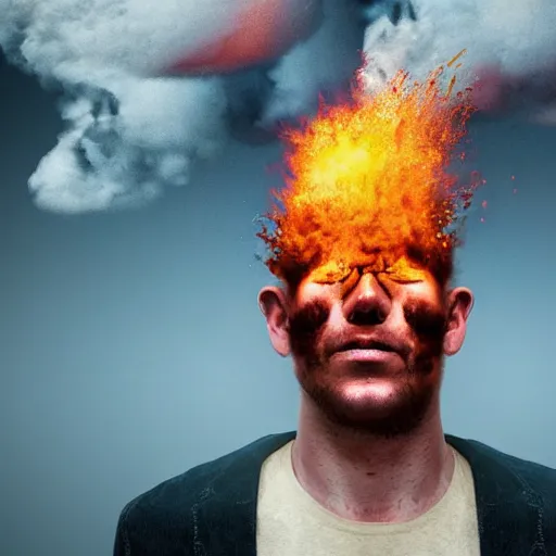 hyperreal person with head blown exploding into | Stable Diffusion ...