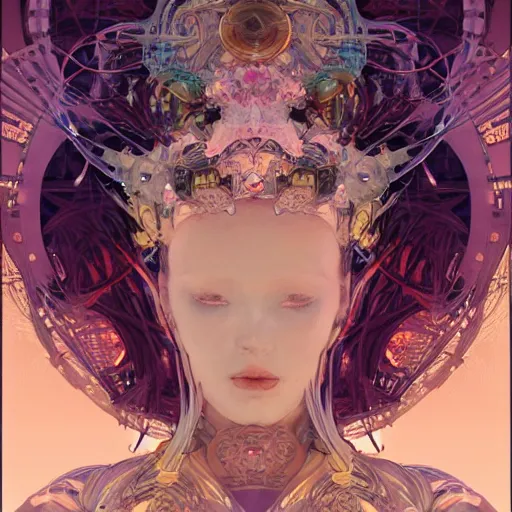 Prompt: cyborg seductive goddess dancing in the desert art by tan zi and ayanamikodon and alphonse mucha and wlop, symmetrical face, fantasy, surreal, intricate and very beautiful and elegant, highly detailed, digital painting, trending on artstation, concept art, smooth and sharp focus, illustration