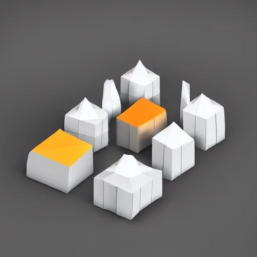 Image similar to Matte 3d low poly icon of Spongepog Squarechamp, lat lighting, isometric 3d render,