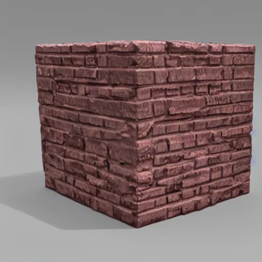 Image similar to brick diffuse texture, sculpted from zbrush, substance designer, hyper realistic