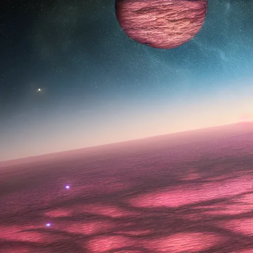 Image similar to a newly discovered planet, hyperrealistic, detailed