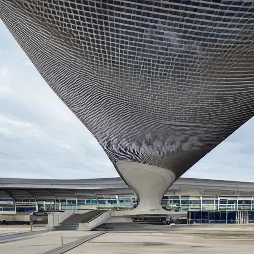 Image similar to dallas forth worth international airport designed by Zaha Hadid