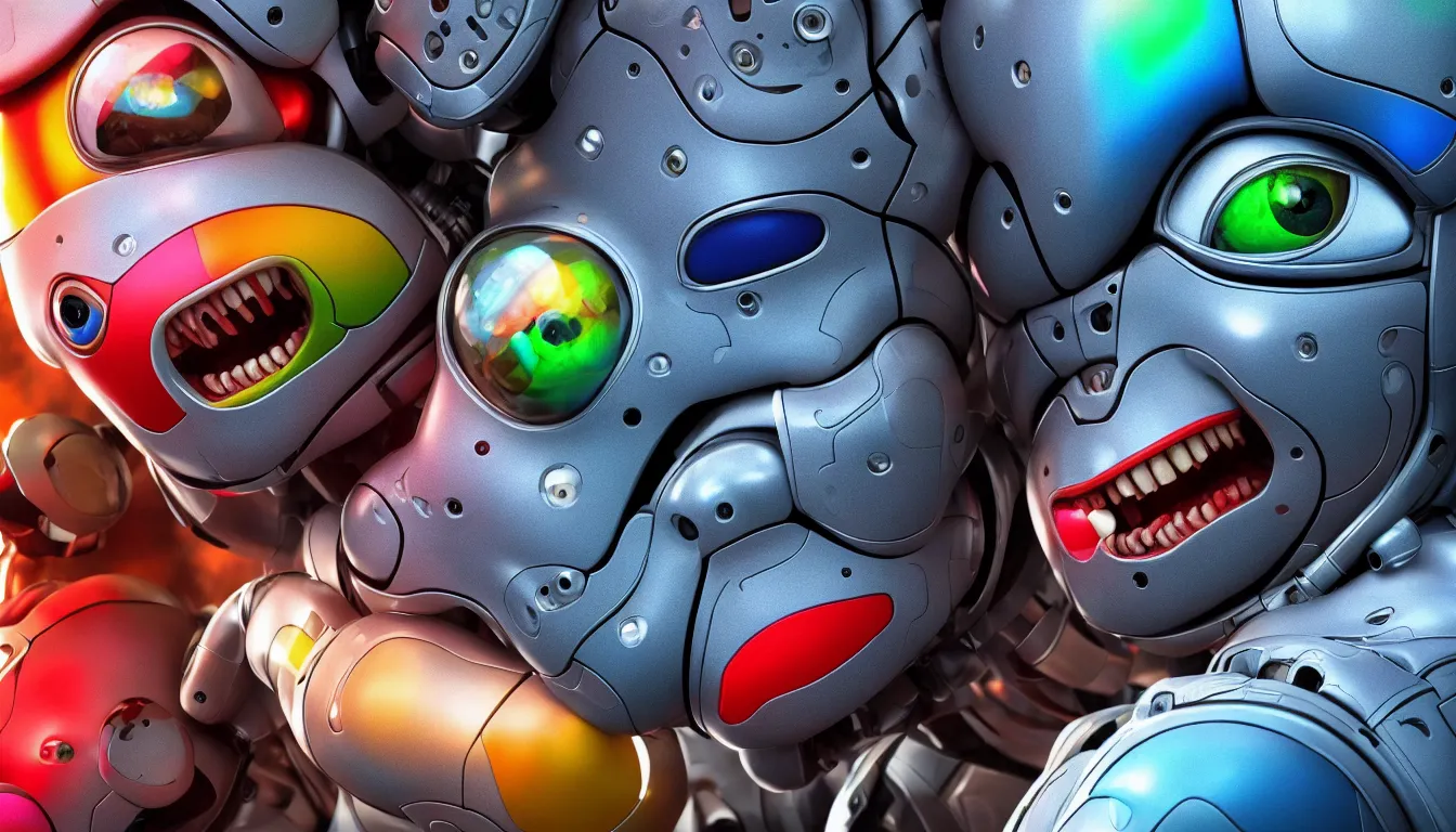 Image similar to 🤖🧠🫁🫀🤡👺, hyper realistic photo, full colour, upscale, 8 k, masterpiece,