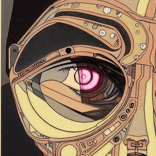 Image similar to prompt : portrait of cyborg painted in miyazaki color style drawn by katsuhiro otomo and takato yamamoto, inspired by fables, china doll face, smooth face feature, intricate oil painting, high detail, sharp high detail, manga and anime 2 0 0 0
