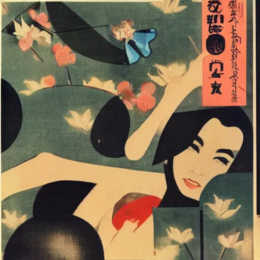 Prompt: 1 9 6 0 s japanese playboy magazine collage by hannah hoch