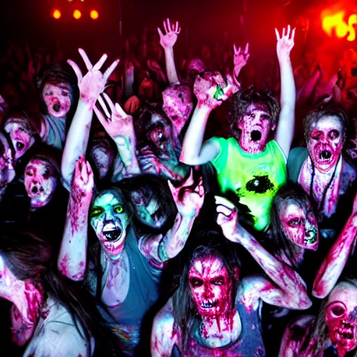 Image similar to zombies at a rave