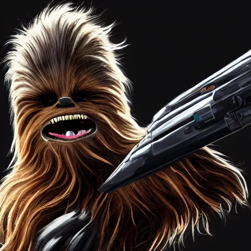 Prompt: Chewbacca as a xenomorph, 4k, hyper detailed