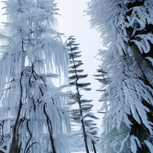 Prompt: ice trees