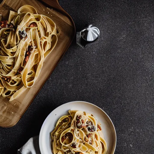 Image similar to pasta carbonara, canon eos r 3, f / 1. 4, iso 2 0 0, 1 / 1 6 0 s, 8 k, raw, unedited, symmetrical balance, in - frame