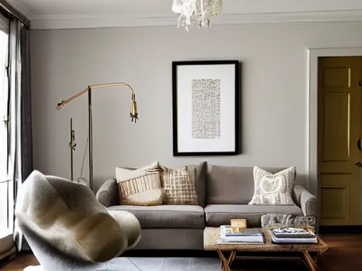 Image similar to apartment designed by nate berkus, muted neutral colors