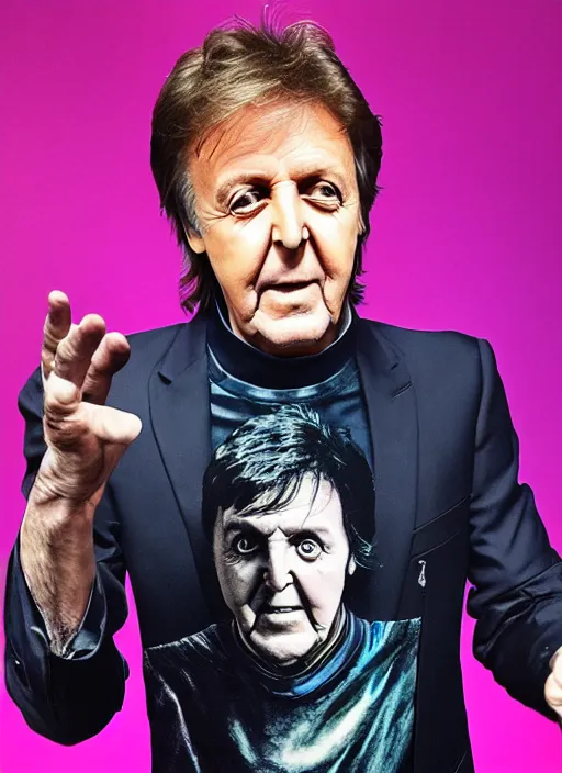 Image similar to paul McCartney as thanos