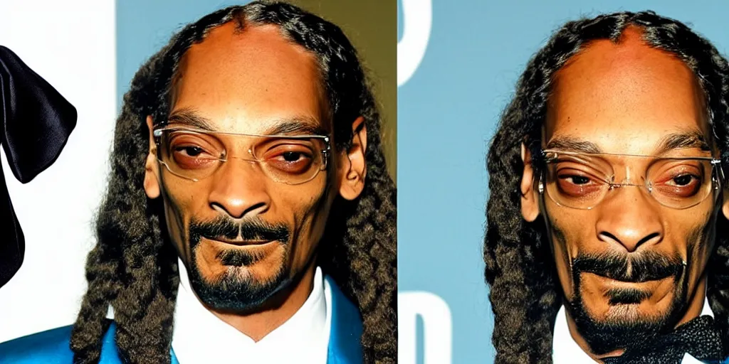 Image similar to snoop dogg's head is a dog