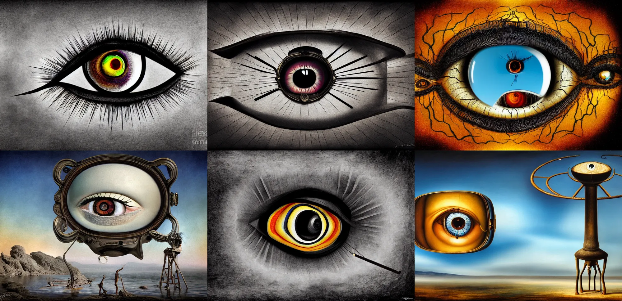 Prompt: eye panopticon by savador dali, digital art, surreal, HD, 8K