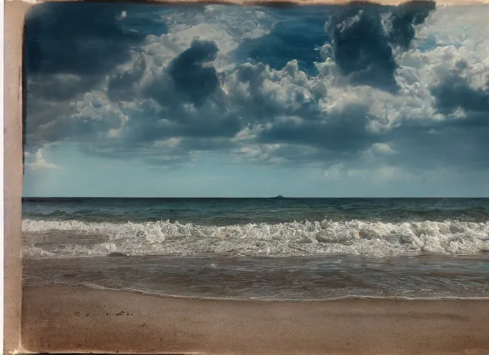 Image similar to a detailed photograph of a day at the beach by sally mann, photoreal, 4 k