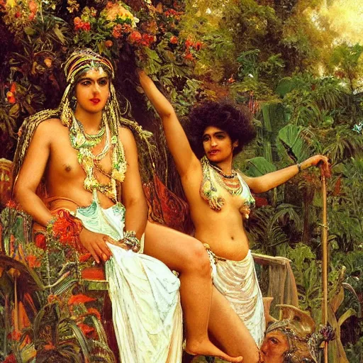 Image similar to 8 0 s srilankans on greek senete counsil, painting by gaston bussiere, craig mullins, j. c. leyendecker, lights, art by ernst haeckel,,